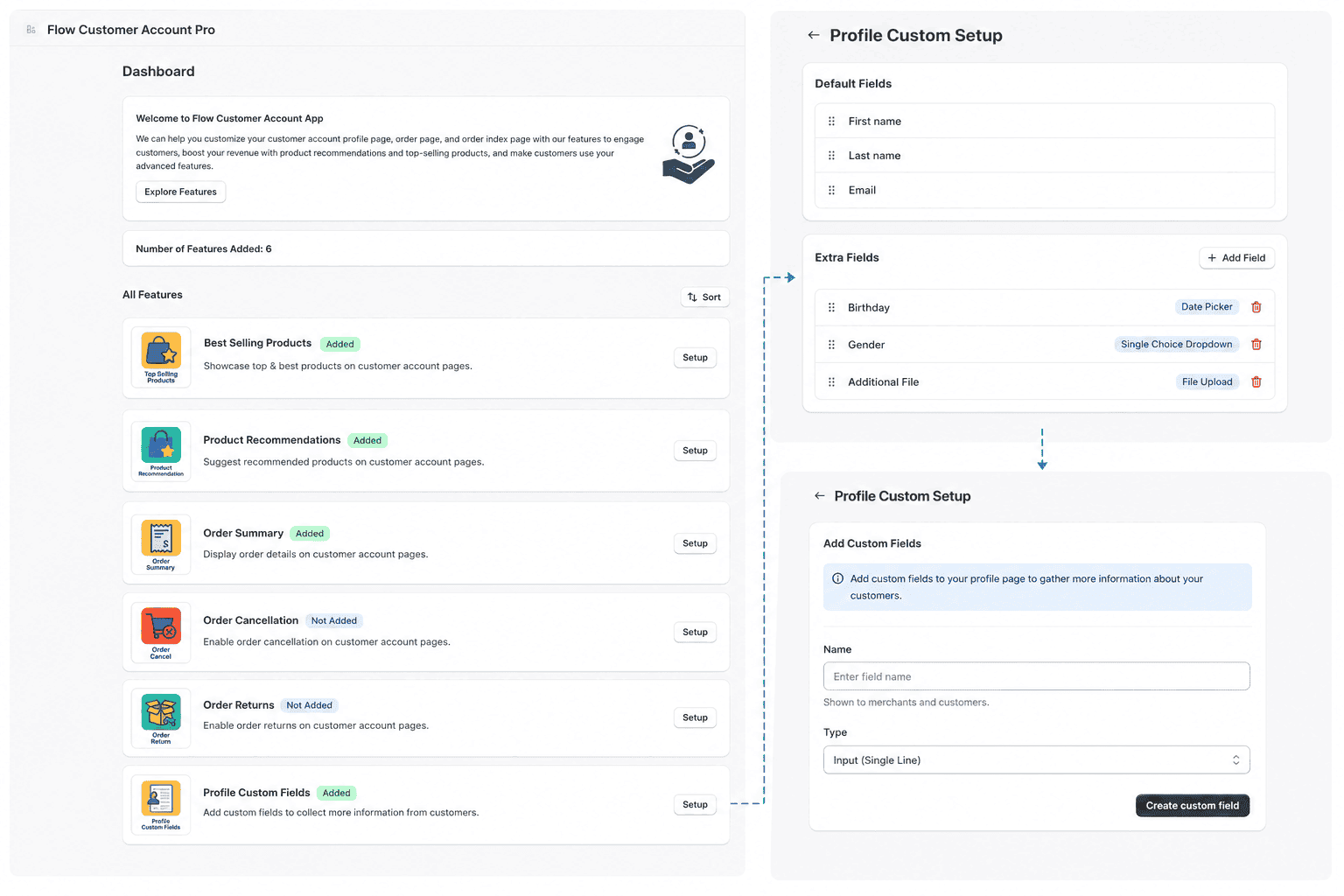 Flow Customer Account Pro — Public Customer Account UI Extension preview