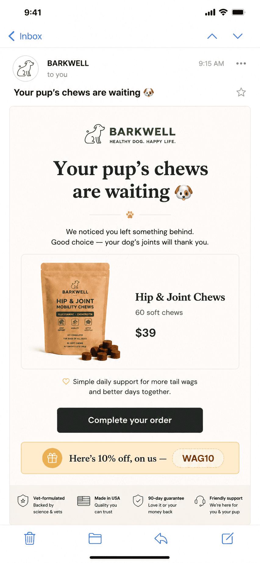 Abandoned-cart recovery — Shopify funnel example