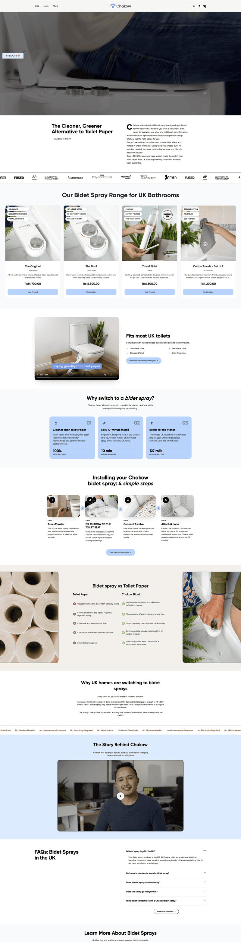 Chakow Shopify storefront