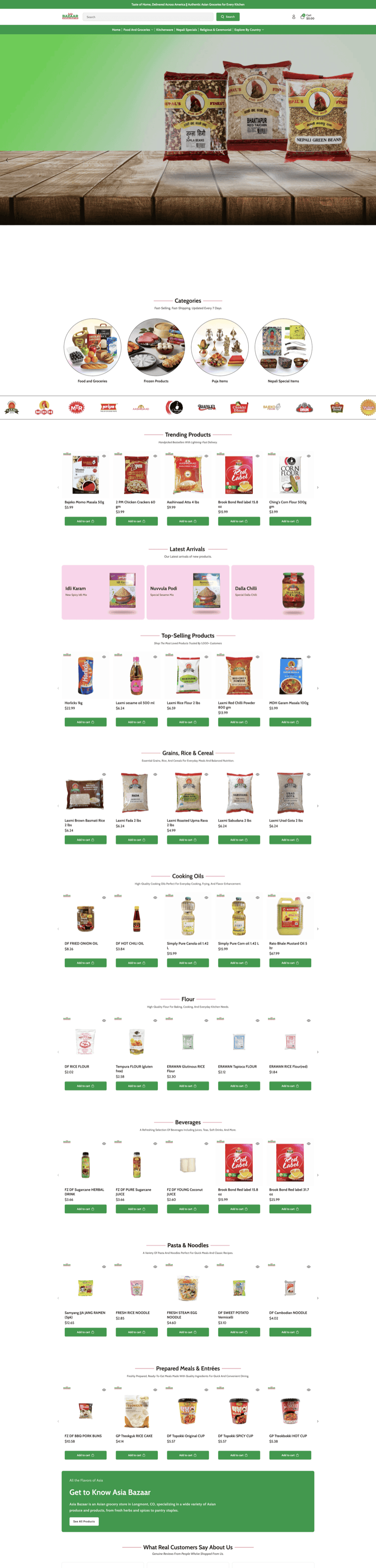 MyAsiaBazaar Shopify storefront